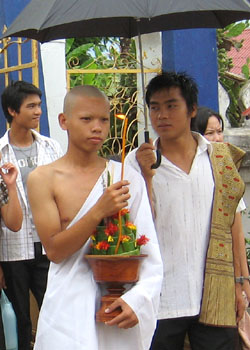 Sone's ordination as a novice monk