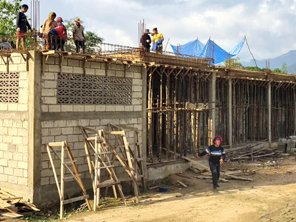 Construction of Big Sister Mouse School #2 in Xieng Ngen,  Luang Prabang prov., Laos, mid-2024