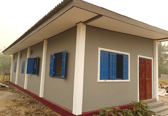 Teacher housing at Little Bear School, Luang Prabang Province, Laos.